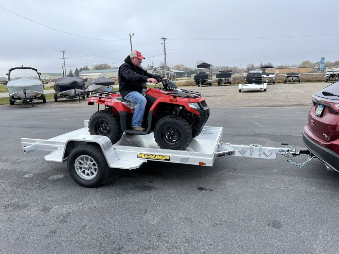 New 2026 Aluma 6810H TILT Tilt Trailer 69" Wide x 122" Long / All Aluminum / Tilt Deck / 15° Load angle / Aluminum Wheels