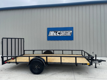 New 2026 DAVIDSON 83X14 (1)SINGLE AXLE PIPE TOP 4' GATE UTILITY