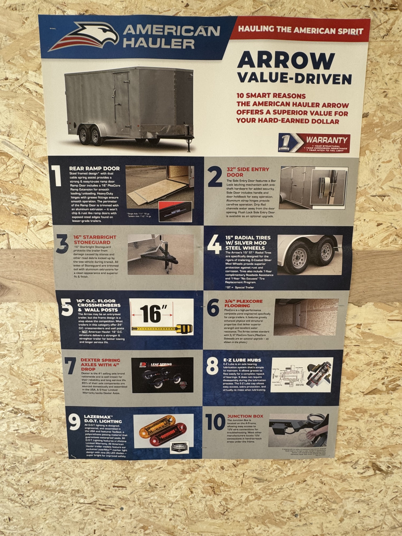 New 2026 American Hauler 7'X14' Cargo / Enclosed Trailer