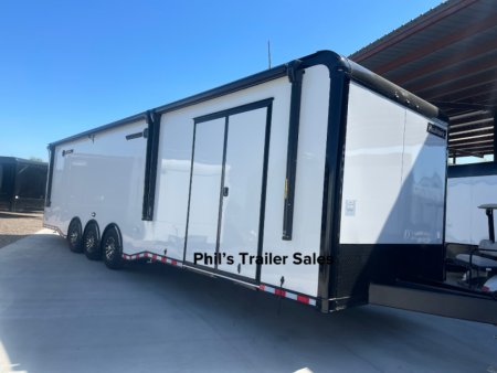 New Haulmark NEW 85X34 EDGE CAR ENCLOSED RACE TRAILER 2 ELECTRIC AWNINGS & GLASS DOORS!! HAULER TRAILER CARGO TRAILERS Car / Racing Trailer