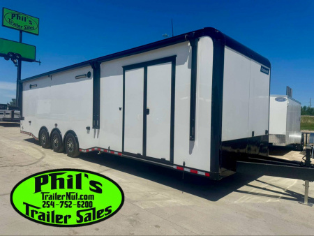 New Haulmark NEW 85X34 EDGE CAR ENCLOSED RACE TRAILER 2 ELECTRIC AWNINGS & GLASS DOORS!! HAULER TRAILER CARGO TRAILERS Car / Racing Trailer