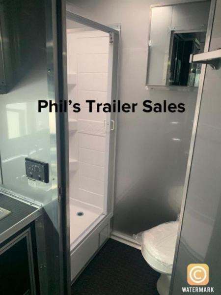 New Continental Cargo NEW 85X44 ENCLOSED CAR RACE TRAILER BATHROOM CAR HAULER CARGO Car / Racing Trailer