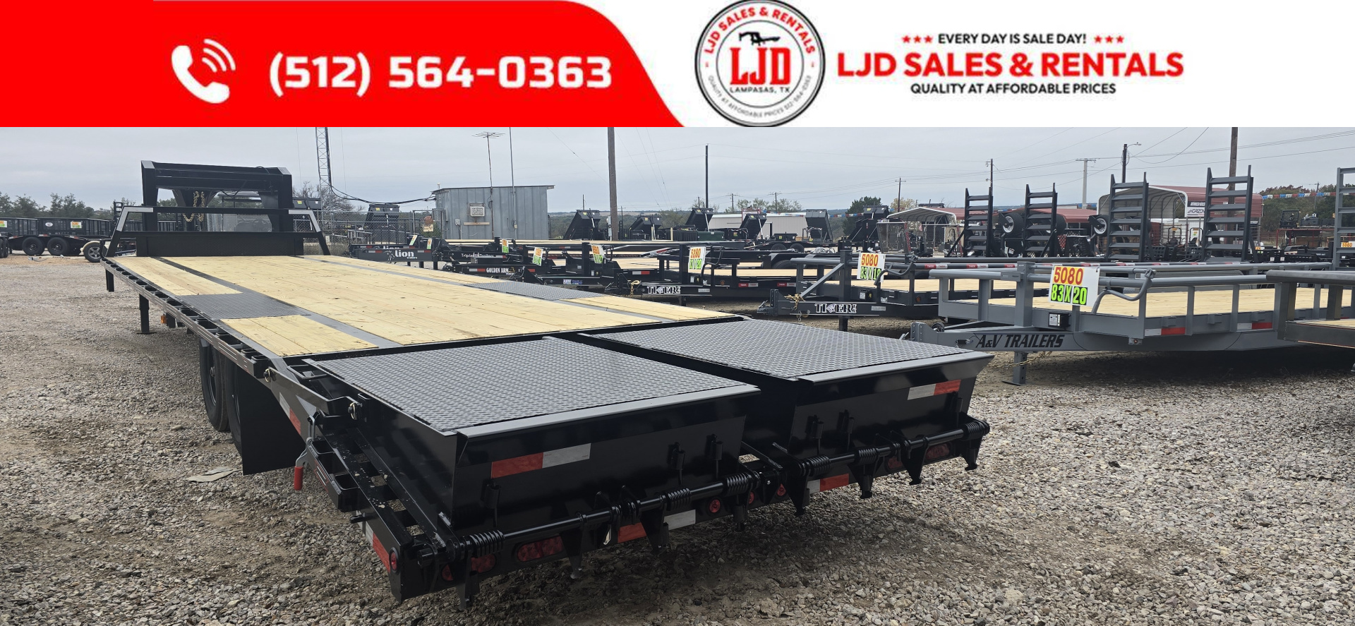 New 2026 Coffee Creek - Gooseneck - Flatbed - 102" X 33' - Deck over Trailer
