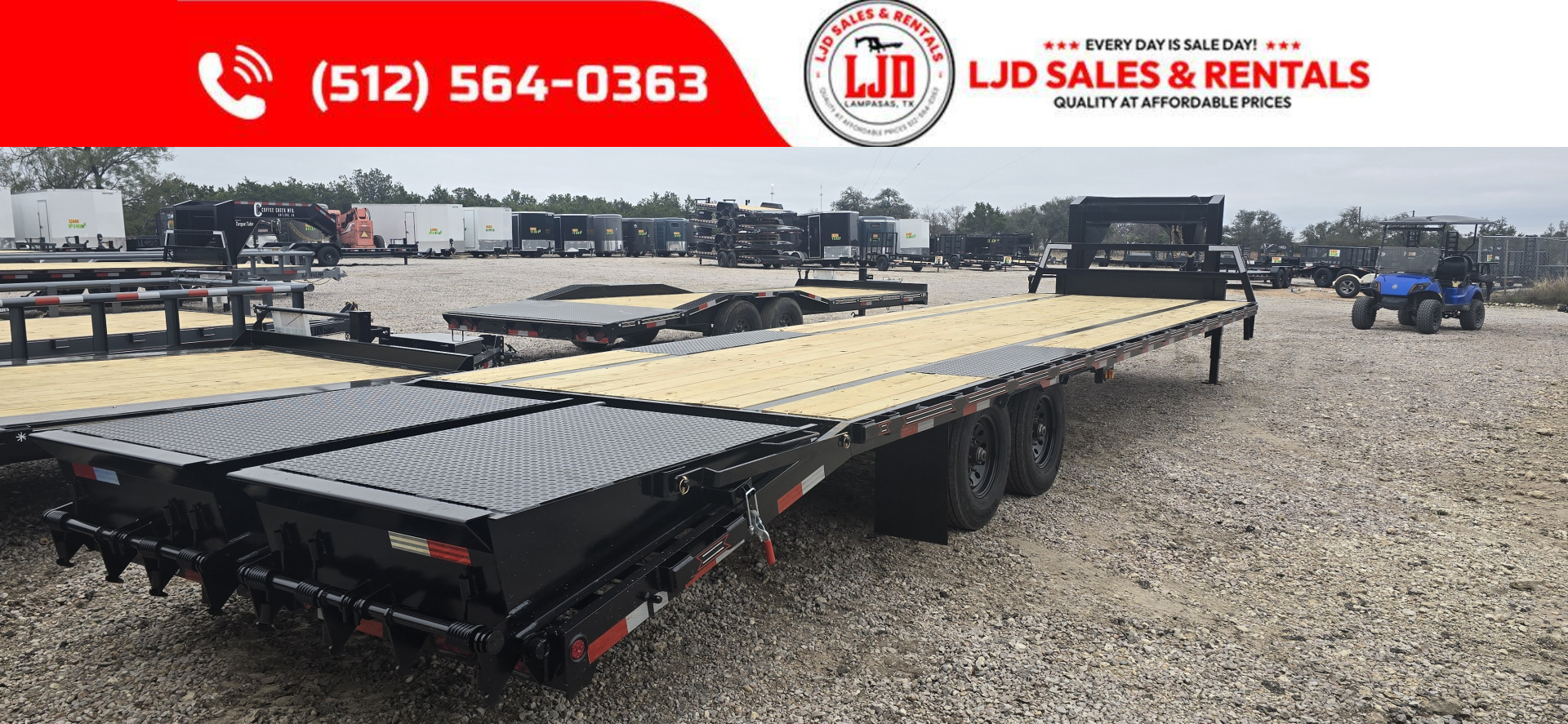 New 2026 Coffee Creek - Gooseneck - Flatbed - 102" X 33' - Deck over Trailer