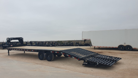 New 2026 PJ 102”x32’ Quest Gooseneck Flatbed w/ Singles – LQ
