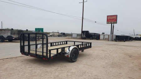 New 2026 PJ 77"x12' Single Axle Utility Trailer - U7