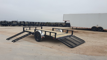 New 2026 PJ 77"x12' Single Axle Utility Trailer - U7