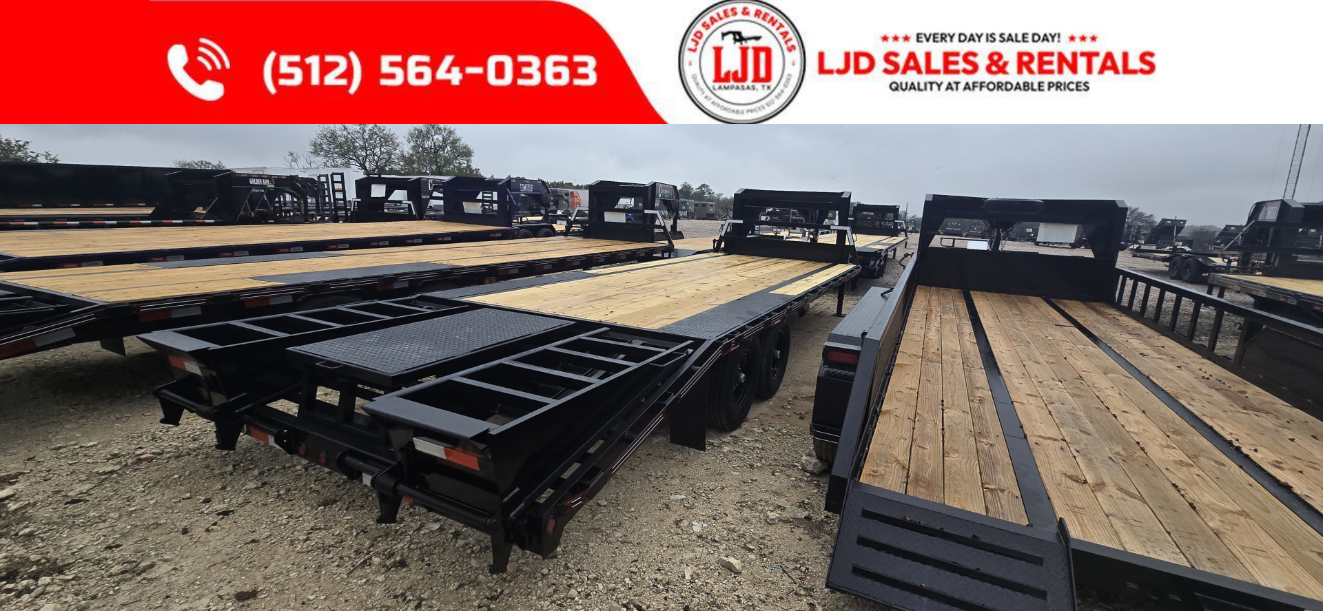 New 2026 Coffee Creek - Gooseneck flatbed - 102" X 25' Deck over Trailer