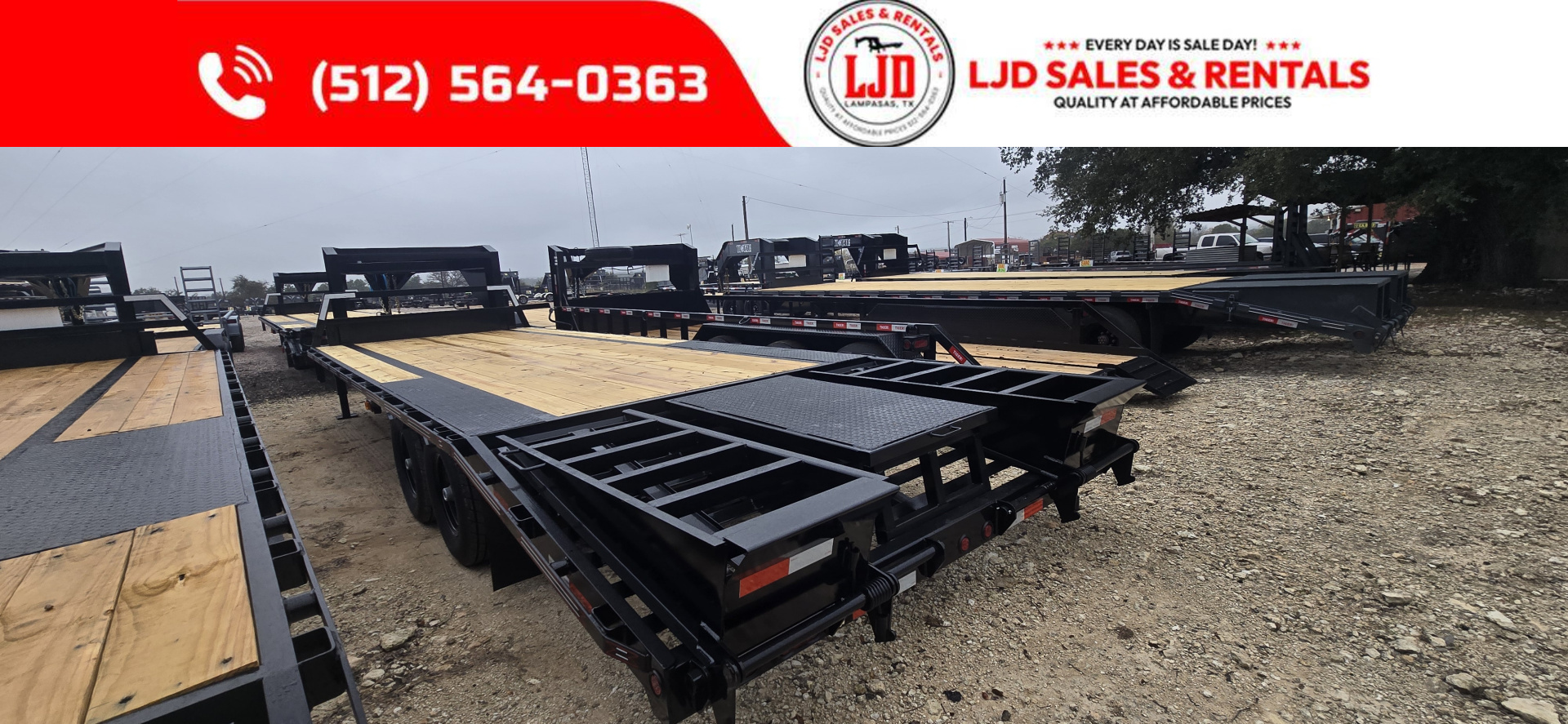 New 2026 Coffee Creek - Gooseneck flatbed - 102" X 25' Deck over Trailer