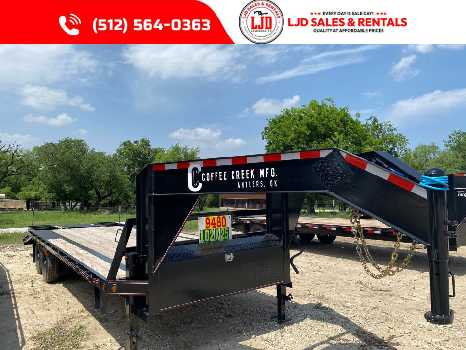 New 2026 Coffee Creek - Gooseneck flatbed 102  X 25' Trailer - 16k GVWR