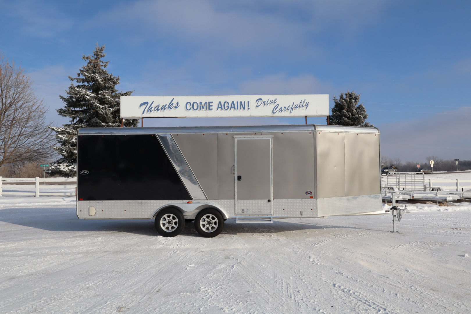 Used 2018 R&R Trailers 7.5x25' Snowmobile Trailer