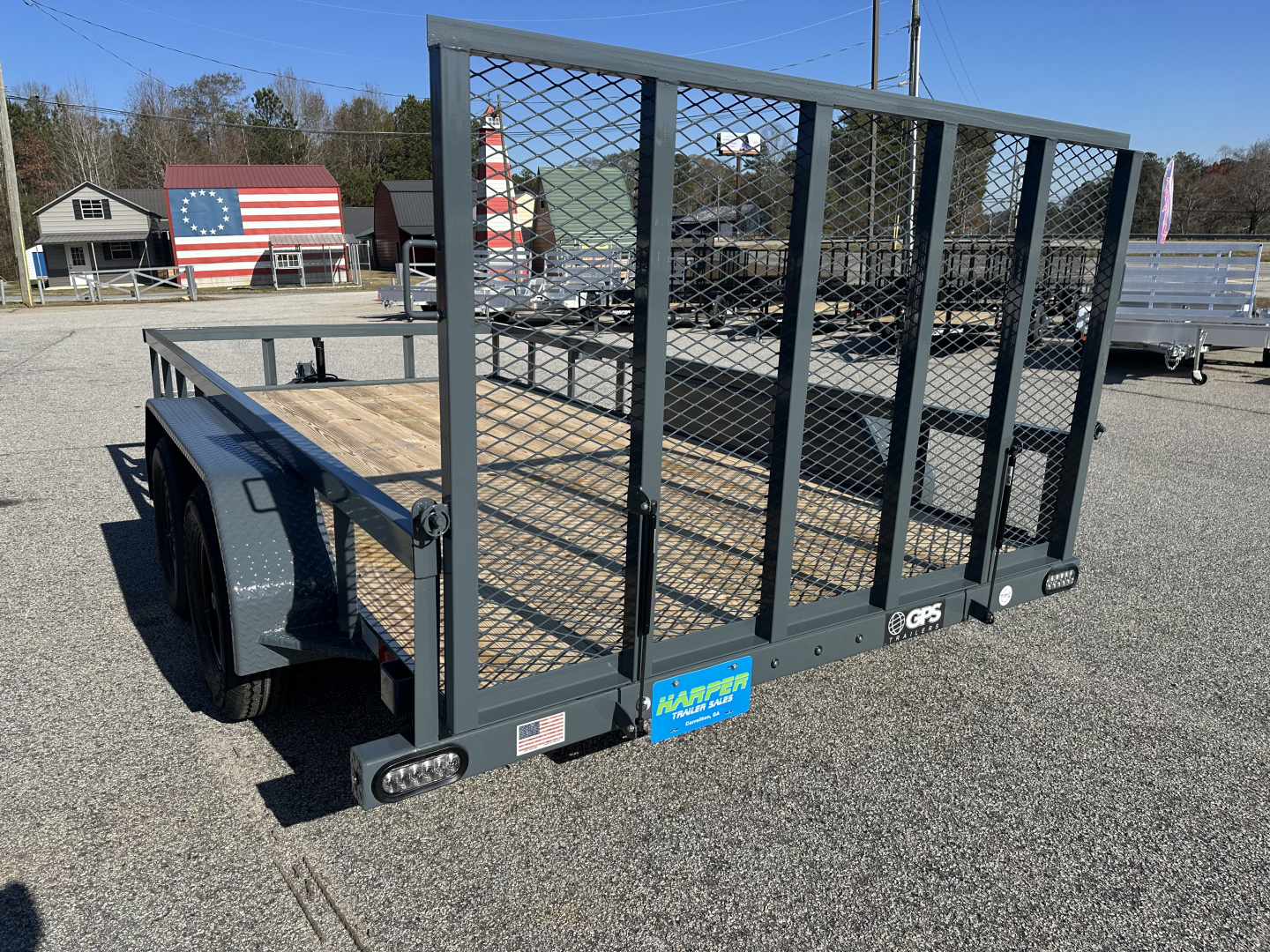 New 2026 GPS 7X14 TANDEM AXLE UTILITY TRAILER WITH SET BACK JACK AND FULL WRAP TONGUE