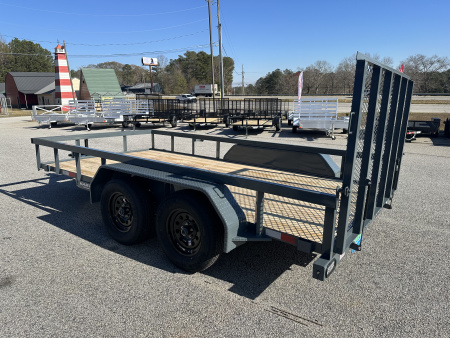New 2026 GPS 7X14 TANDEM AXLE UTILITY TRAILER WITH SET BACK JACK AND FULL WRAP TONGUE