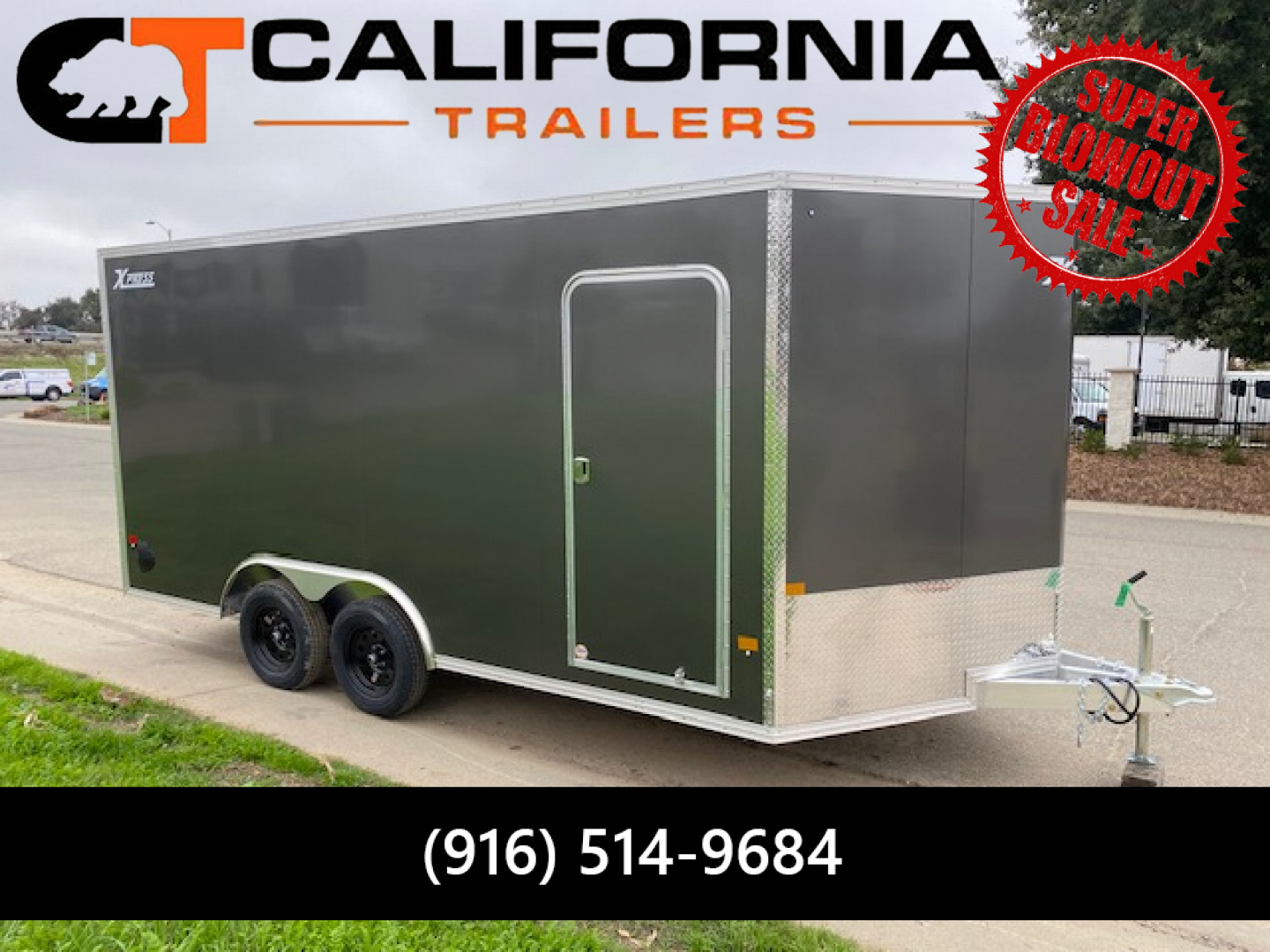 New 8.5X16 Tandem Axle 7K Enclosed Car Hauler