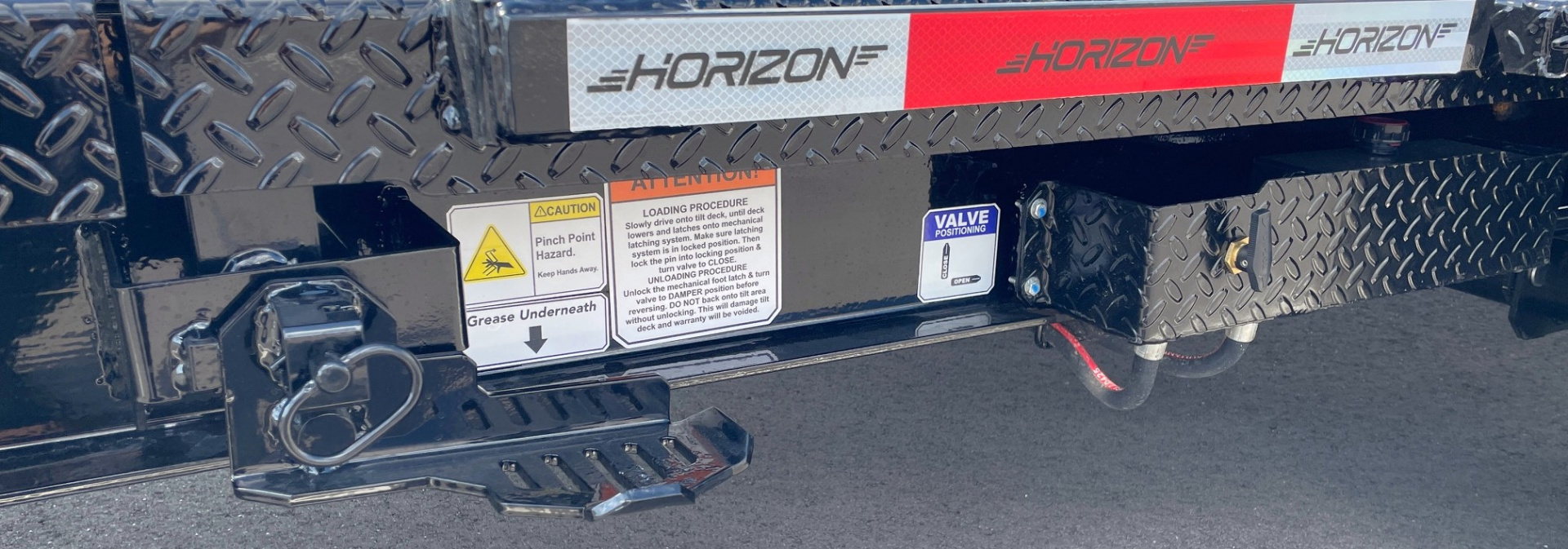 New Horizon HET 22'x 82" Gravity Tilt Equipment Trailer 21,000 GVWR, Spare