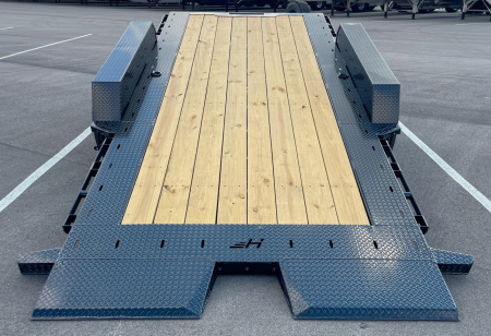 New Horizon HET 22'x 82" Gravity Tilt Equipment Trailer 21,000 GVWR, Spare