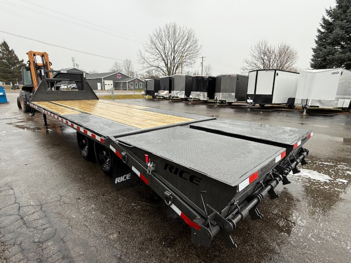New 2026 Rice Trailers 102"X25' GOOSENECK Equipment Trailer