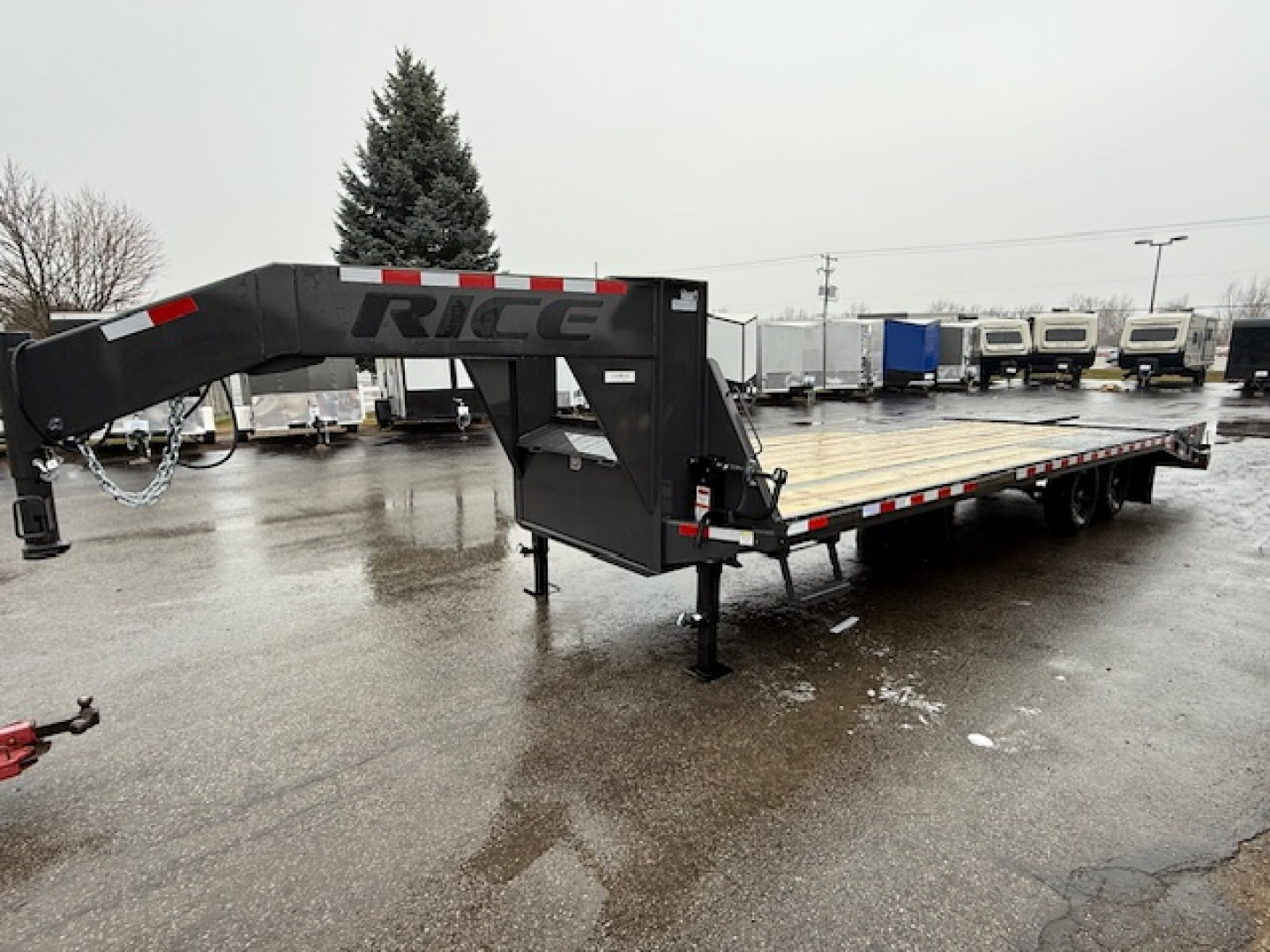 New 2026 Rice Trailers 102"X25' GOOSENECK Equipment Trailer