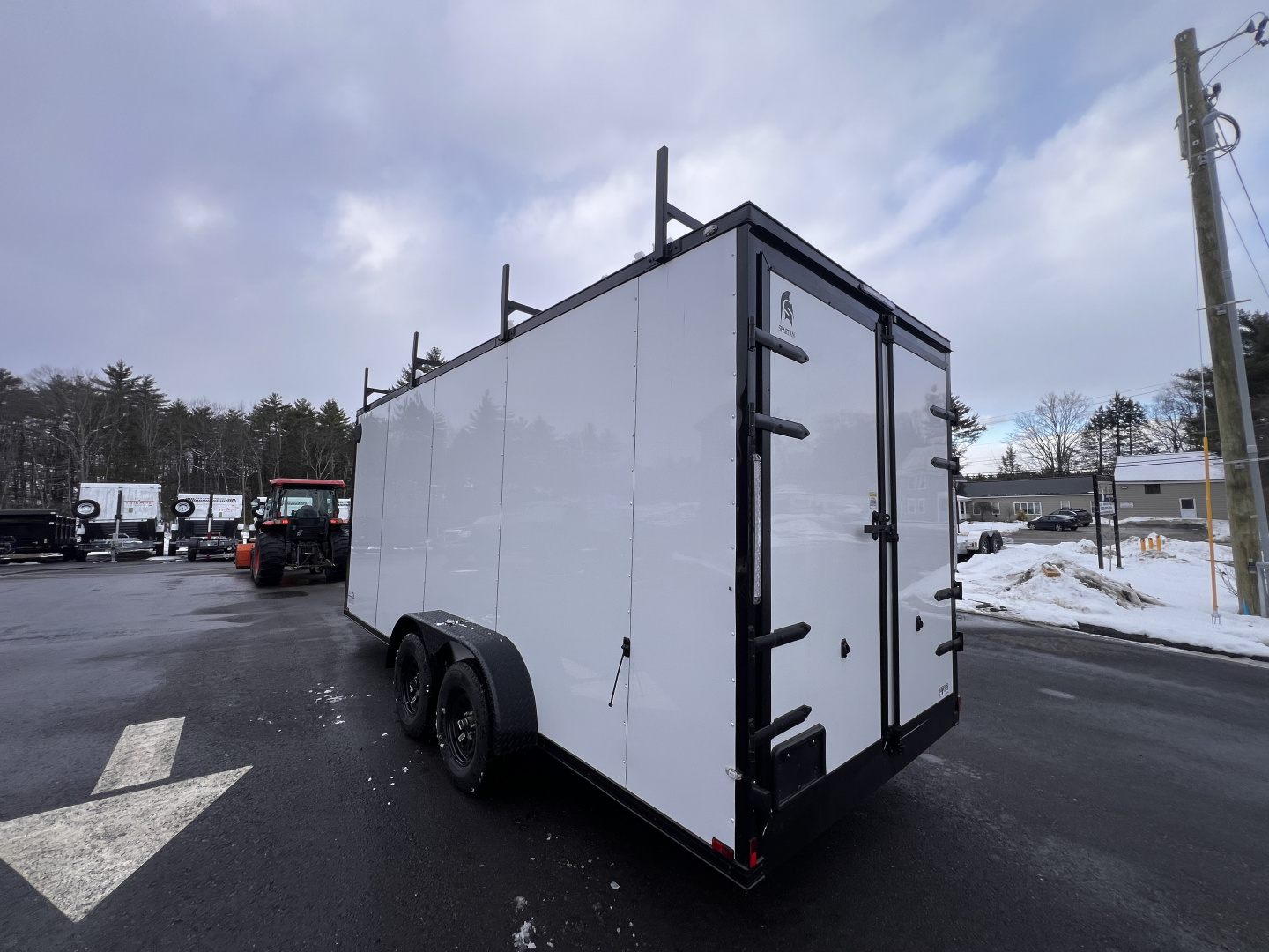 New 2026 Spartan 7X18 +2ft V-nose /7' interior height / .080 Polycore/ Blackout Package/Contractor Package/ Walkable-Roof- 7000GVW