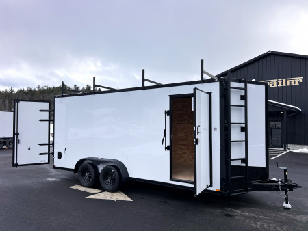 New 2026 Spartan 7X18 +2ft V-nose /7' interior height / .080 Polycore/ Blackout Package/Contractor Package/ Walkable-Roof- 7000GVW