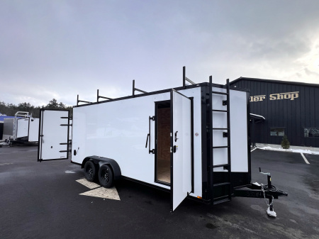 New 2026 Spartan 7X18 +2ft V-nose /7' interior height / .080 Polycore/ Blackout Package/Contractor Package/ Walkable-Roof- 7000GVW