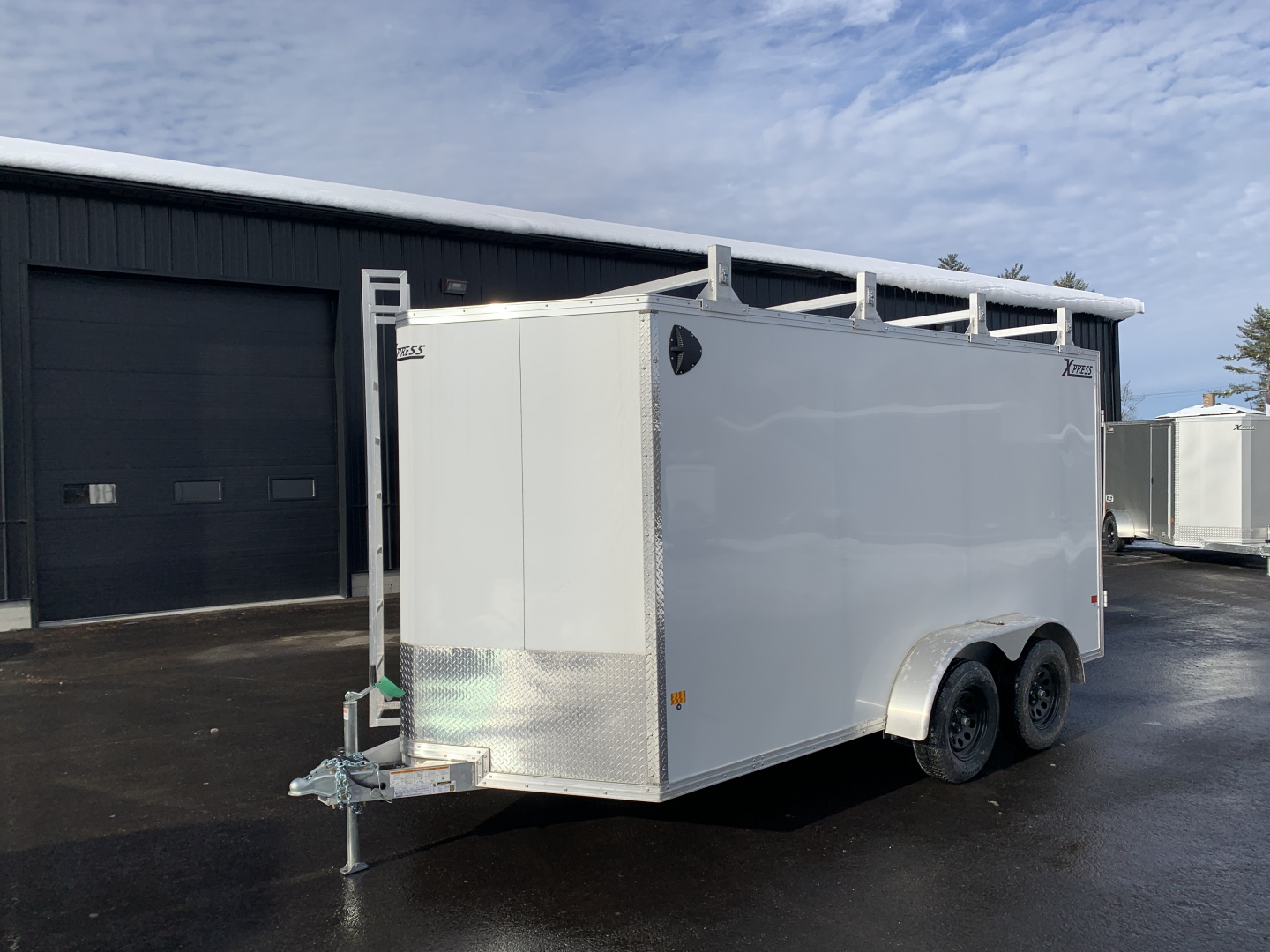 New 2026 High Country 7x14 + 18" V-Nose/ XLT Aluminum trailer /Barn Door/ Ladder Racks/ 6'6" interior -7000GVW