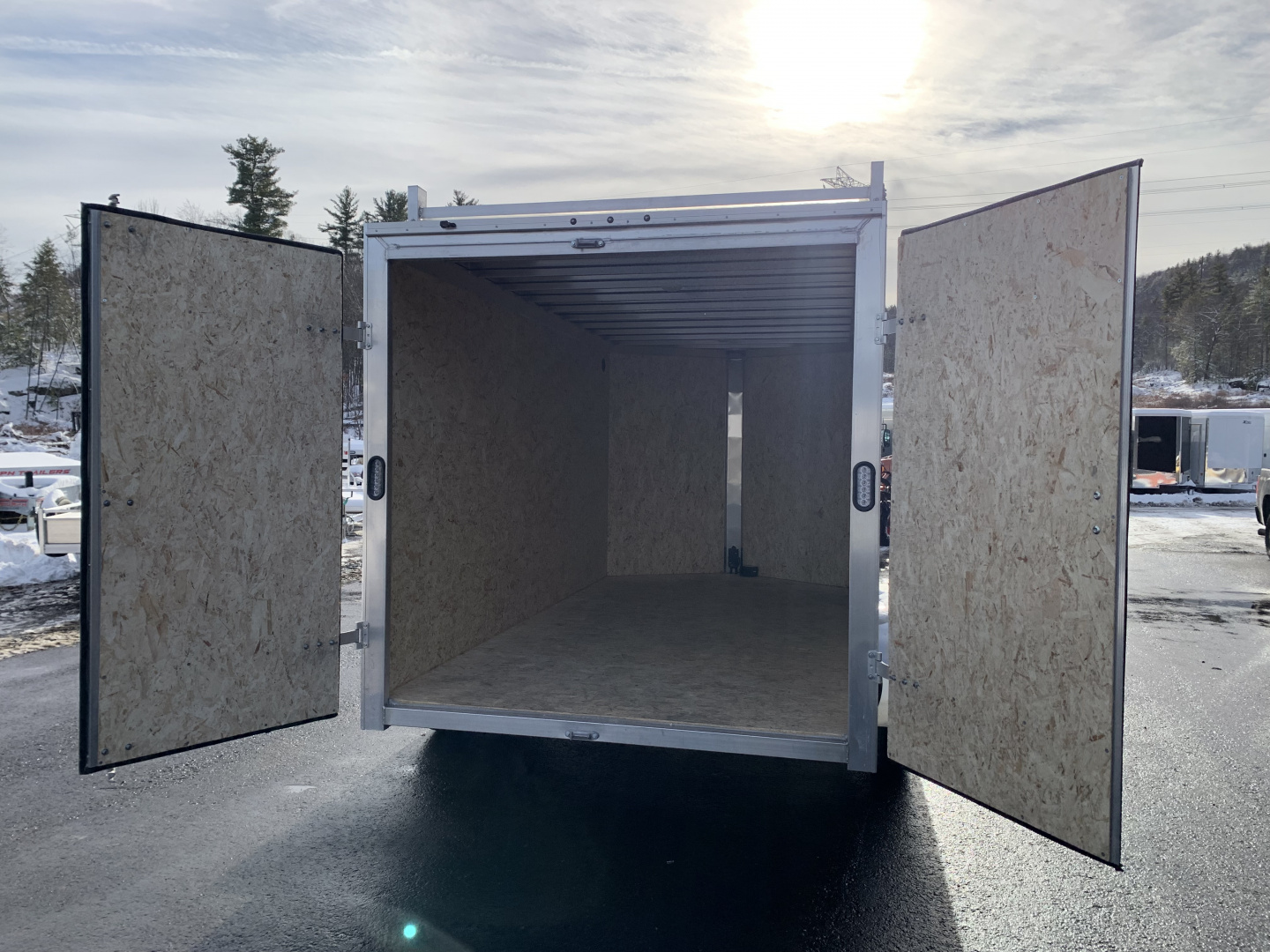 New 2026 High Country 7x14 + 18" V-Nose/ XLT Aluminum trailer /Barn Door/ Ladder Racks/ 6'6" interior -7000GVW