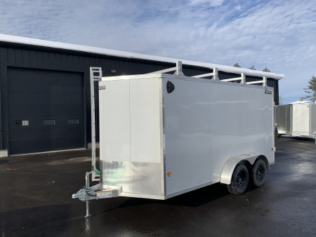 New 2026 High Country 7x14 + 18  V-Nose/ XLT Aluminum trailer /Barn Door/ Ladder Racks/ 6'6  interior -7000GVW