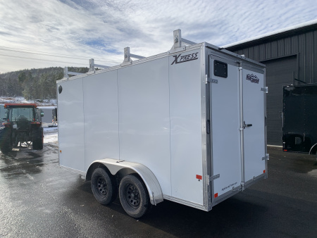 New 2026 High Country 7x14 + 18" V-Nose/ XLT Aluminum trailer /Barn Door/ Ladder Racks/ 6'6" interior -7000GVW