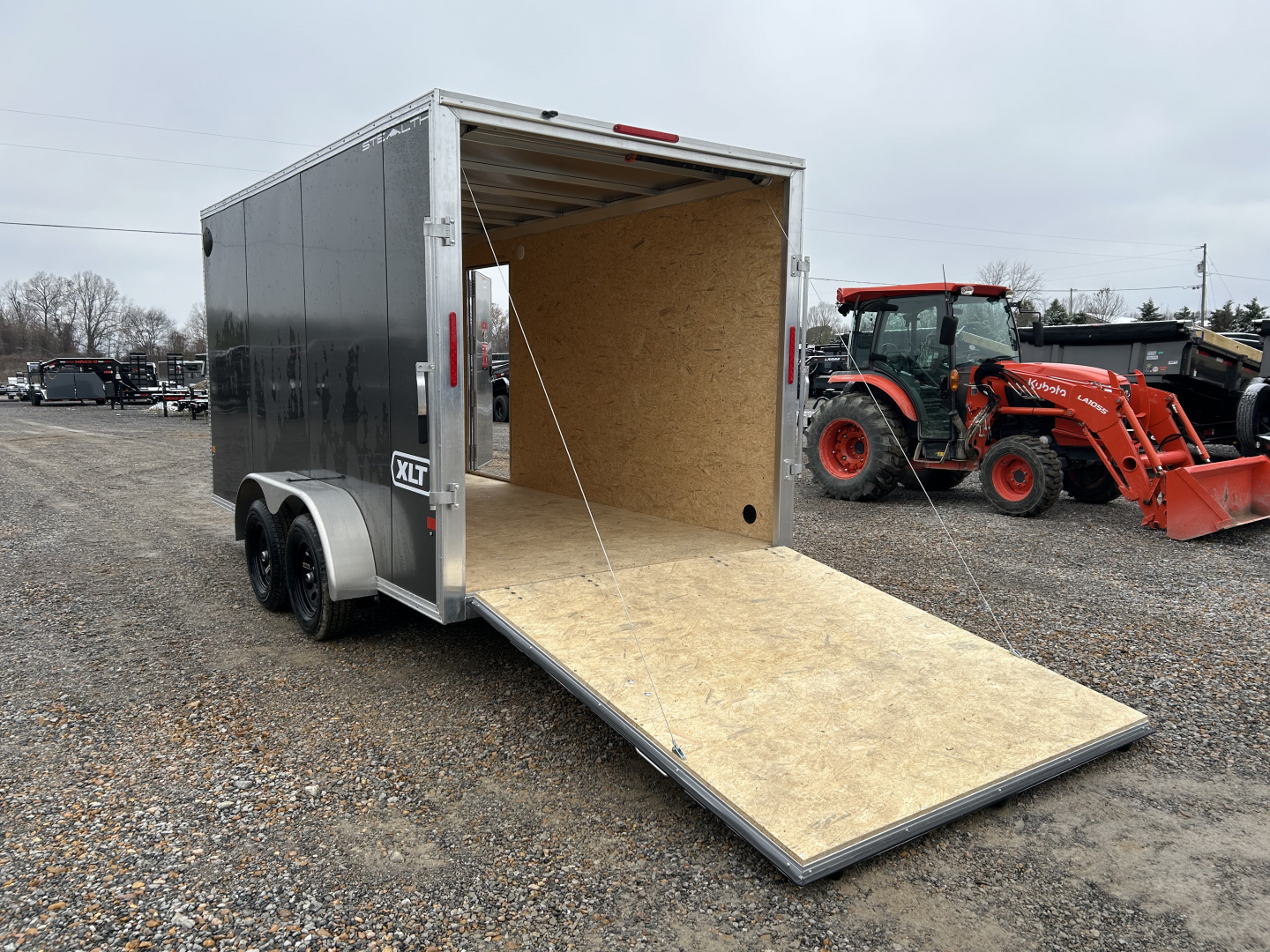 New 2026 ALCOM 7'x14' Aluminum Enclosed Trailer