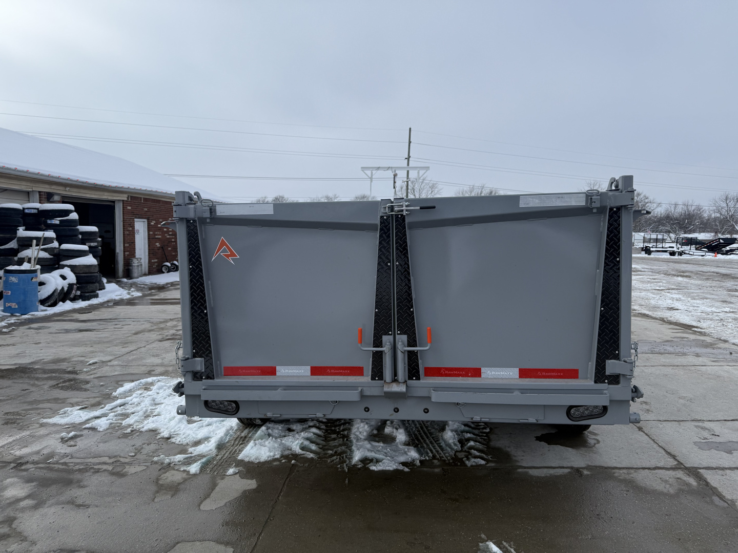 New 2026 RawMaxx LPX14GN14K Dump Trailer 83X14 TA GOOSENECK 36" SIDES (GVW:14000) LAVA GRAY