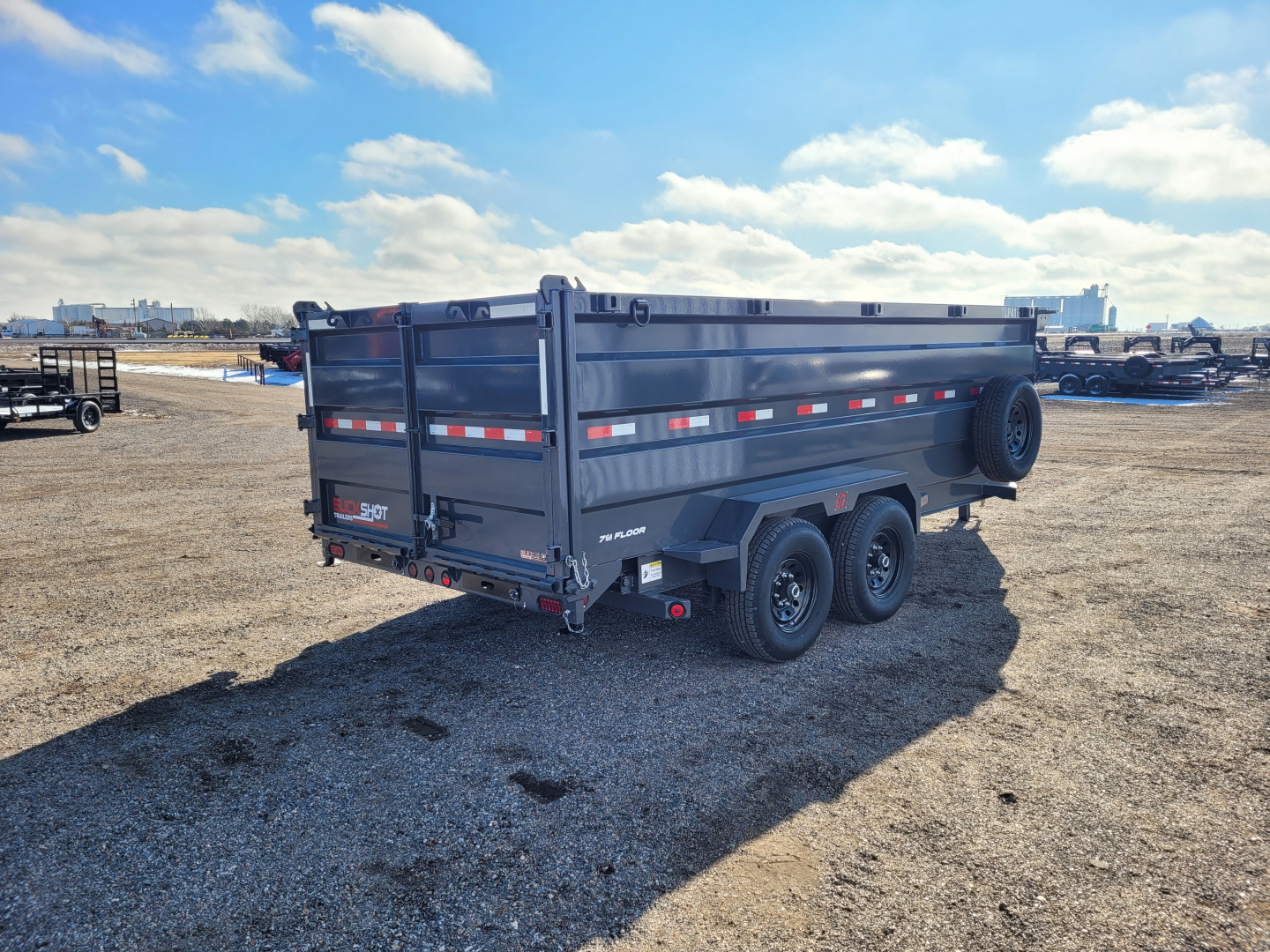 New 2026 Buckshot 83"x16' Telescopic Dump Trailer W/4' Sides