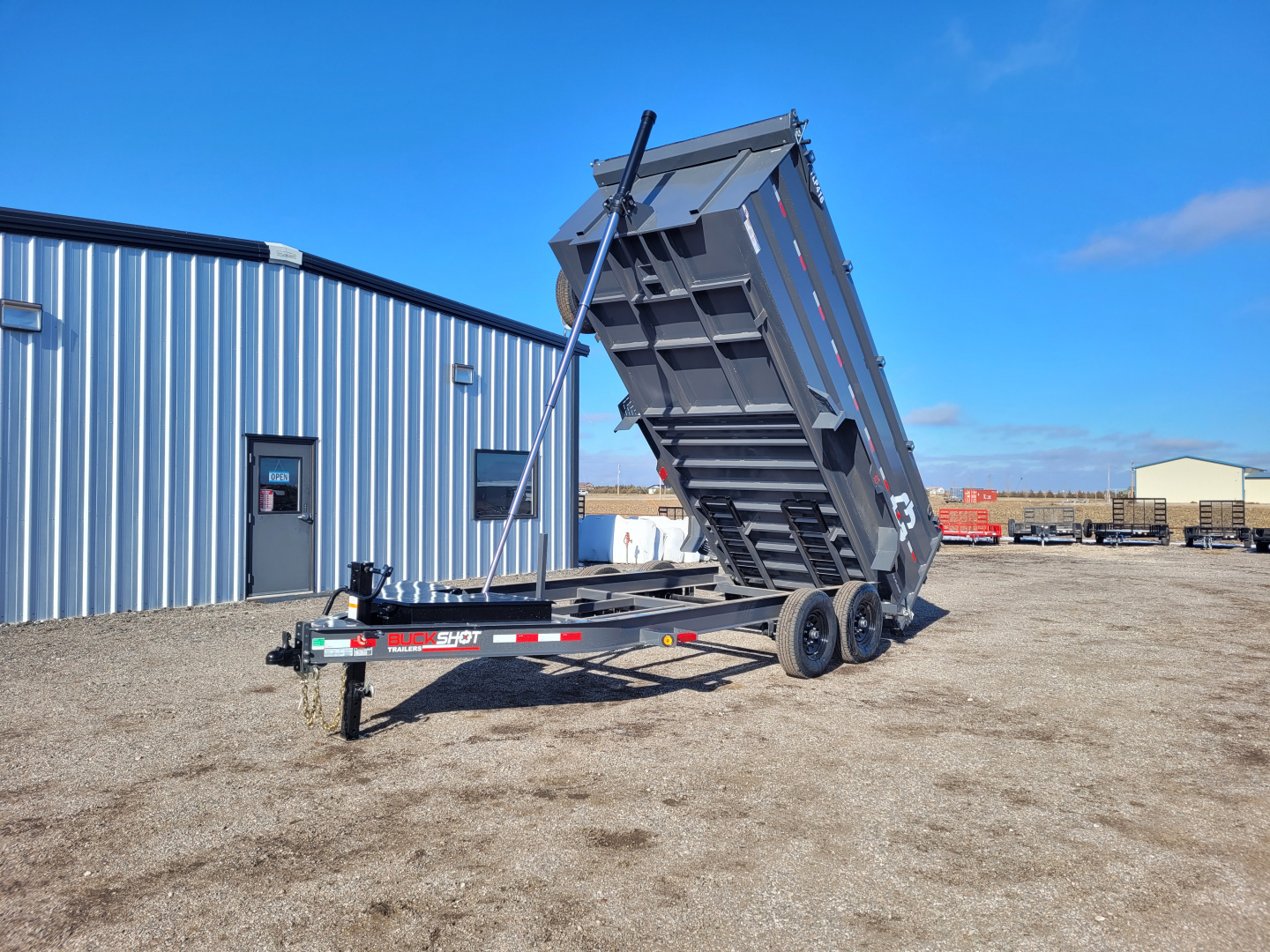 New 2026 Buckshot 83"x16' Telescopic Dump Trailer W/4' Sides