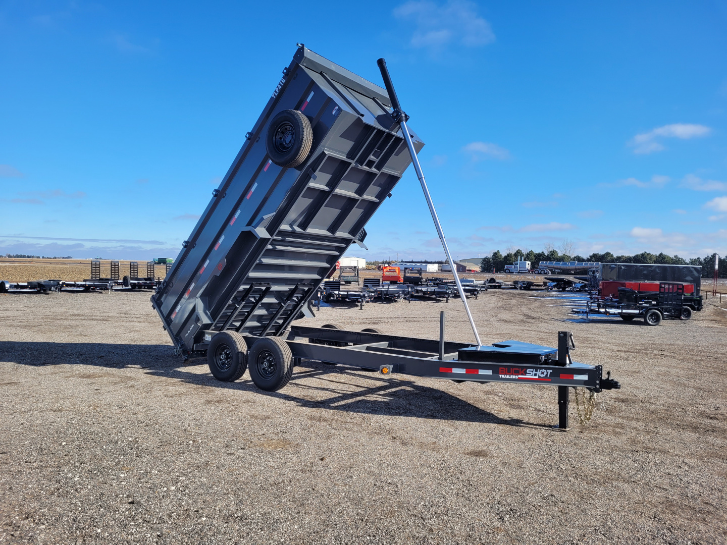 New 2026 Buckshot 83"x16' Telescopic Dump Trailer W/4' Sides