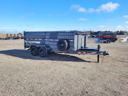 New 2026 Buckshot 83"x16' Telescopic Dump Trailer W/4' Sides