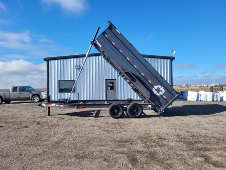 New 2026 Buckshot 83"x16' Telescopic Dump Trailer W/4' Sides