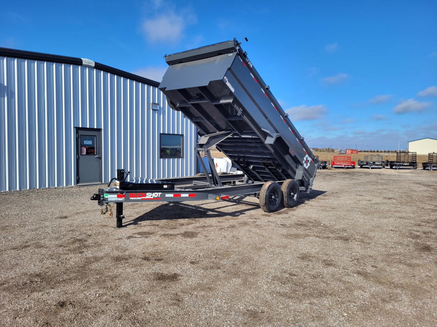New 2026 Buckshot 83" X 16' BP Dump Trailer W/3' Sides