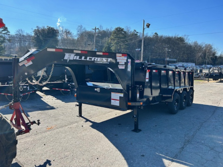 New 2026 Hillcrest Trailers 7x16 GN 4' sides 21k Dump Trailer
