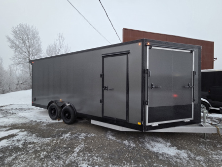 New 2026 FULLY LOADED 8.5'x23' CANADIAN BUILT ALL ALUMINUM SNOWMOBILE/CAR TRAILER