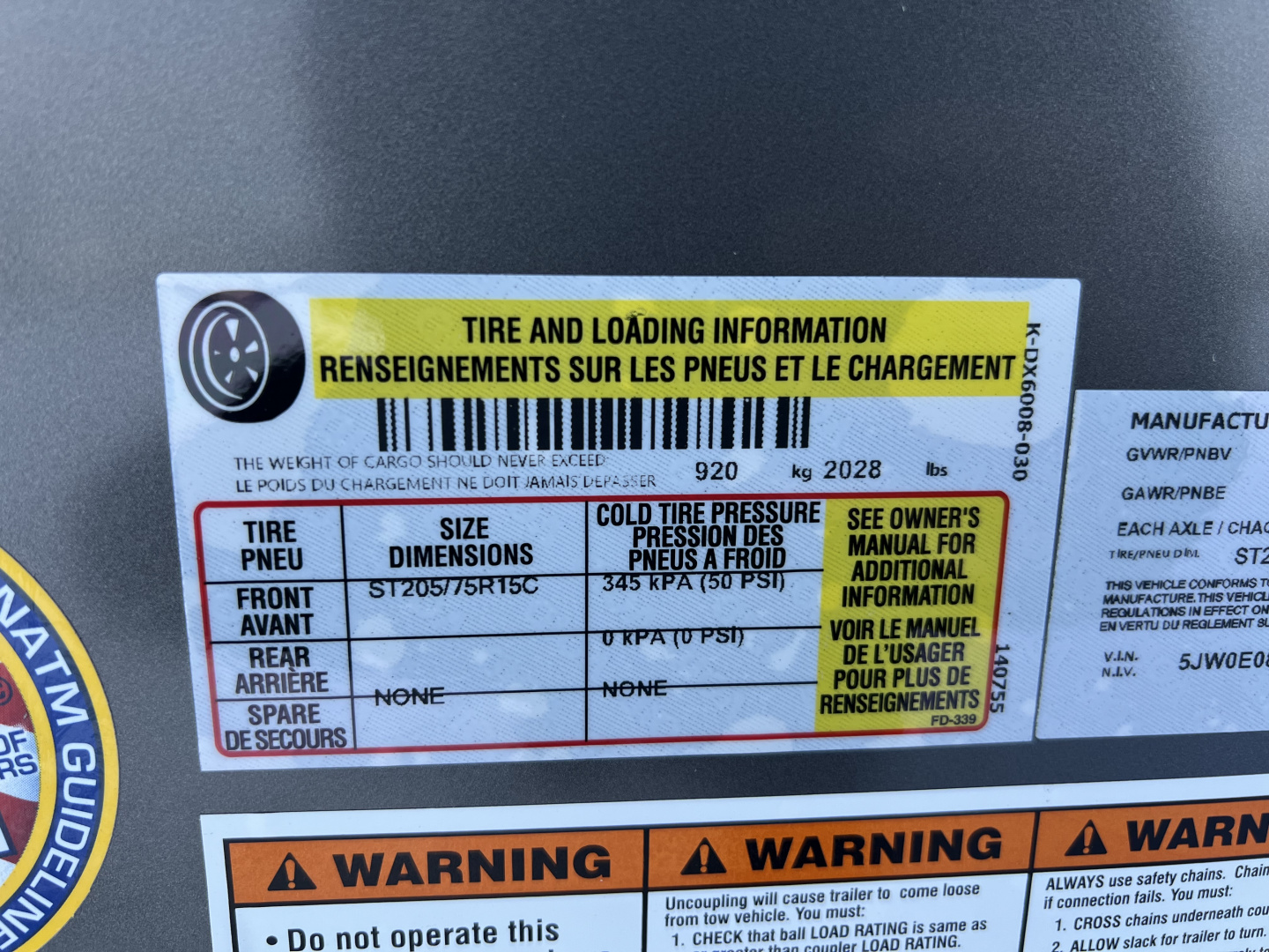 New 2026 Look Trailers 5X8 3K ST-DLX BARN DOOR Cargo / Enclosed Trailer