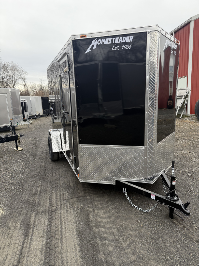 New 2026 Homesteader 6x12 -V-Nose - 6' Int. -BLACK