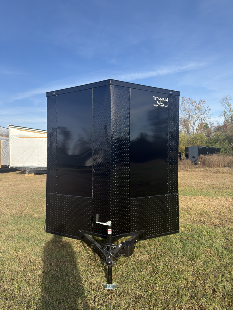 New 2026 Titanium Cargo 7x14TA 7' Tall Black .080 PolyCor Blackout Package Rear Wing Spoiler Cargo / Enclosed Trailer