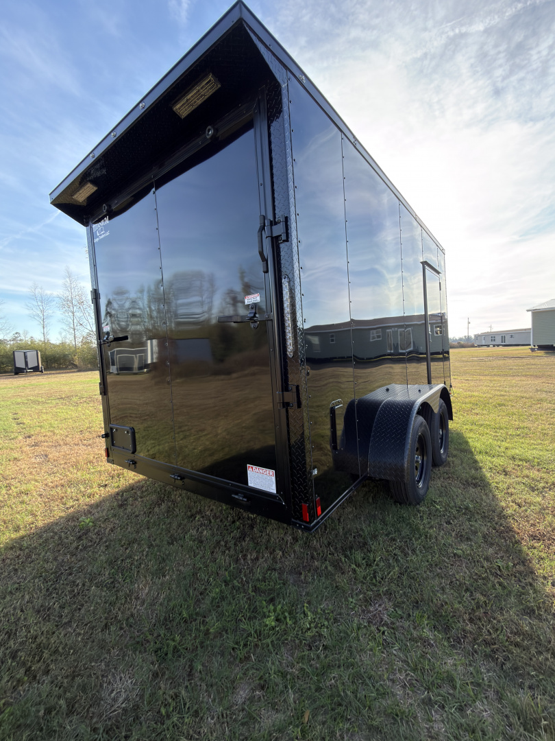 New 2026 Titanium Cargo 7x14TA 7' Tall Black .080 PolyCor Blackout Package Rear Wing Spoiler Cargo / Enclosed Trailer