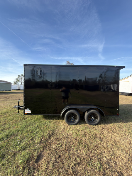 New 2026 Titanium Cargo 7x14TA 7' Tall Black .080 PolyCor Blackout Package Rear Wing Spoiler Cargo / Enclosed Trailer