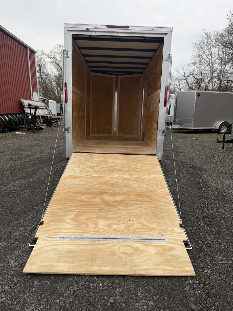 New 2026 Homesteader 6x12 -V-Nose - 7' Int. - SILVER - RAMP DOOR