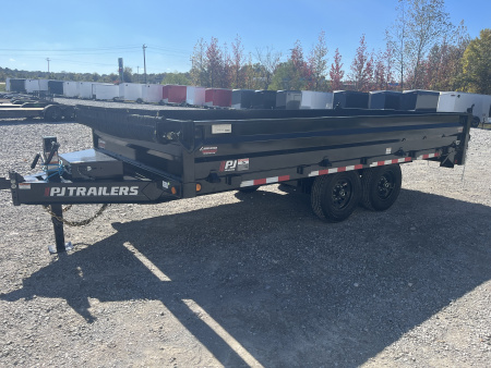 New 2026 PJ Trailers D8J1672BSSK DECKOVER DUMP W/FOLD DOWN SIDES