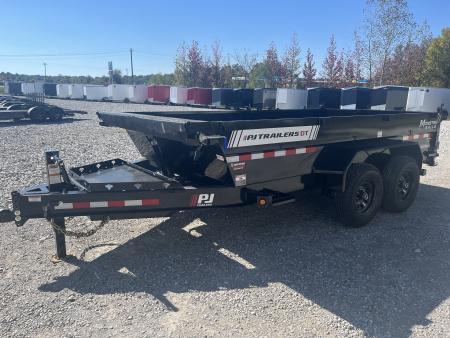 New 2026 PJ Trailers DT1J1472BSSK DUMP TRAILER 15.4 GVWR TELESCOPIC