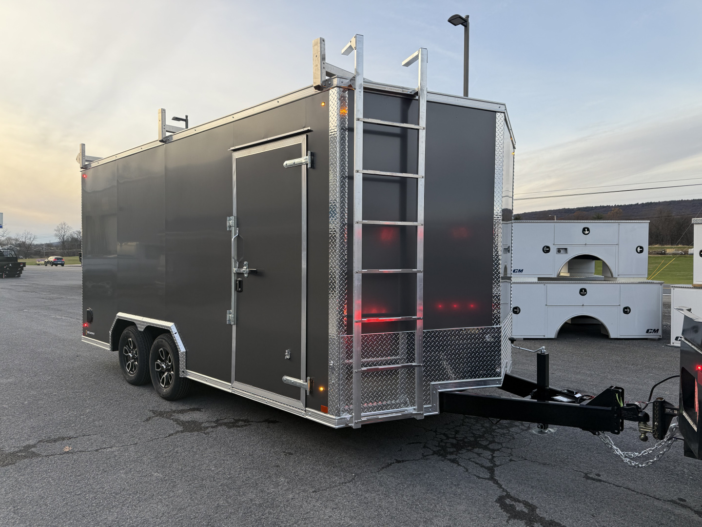 New 2026 BELMONT 8.5 X 16 CARGO TRAILER - CONSTRACTOR BUILD - RAMP DOOR - CHARCOAL