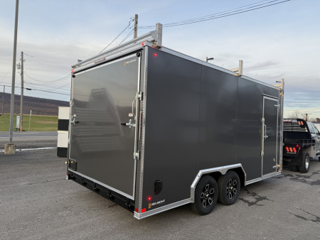New 2026 BELMONT 8.5 X 16 CARGO TRAILER - CONSTRACTOR BUILD - RAMP DOOR - CHARCOAL