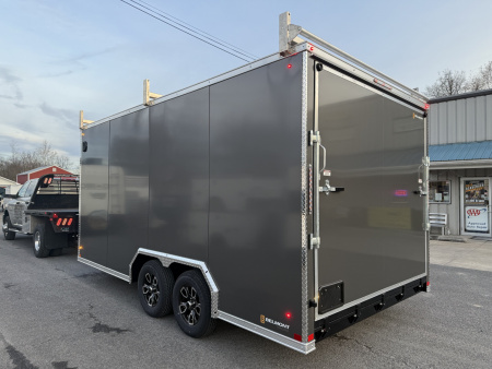 New 2026 BELMONT 8.5 X 16 CARGO TRAILER - CONSTRACTOR BUILD - RAMP DOOR - CHARCOAL